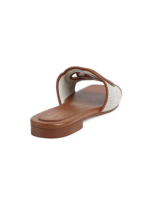 Interlocking G Cut-Out Leather Sandals