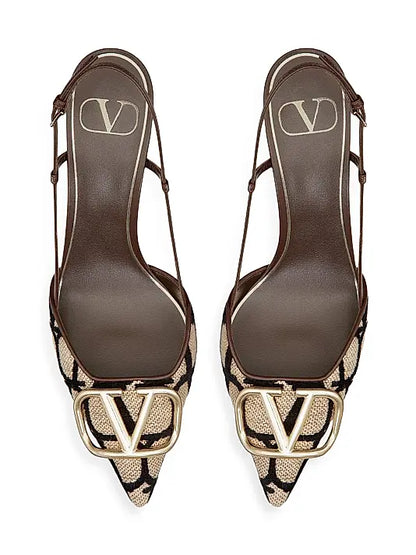 VLogo Signature Slingback Pumps 80MM
