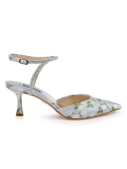 Autumn 65MM Crystal-Embellished Jacquard Pumps