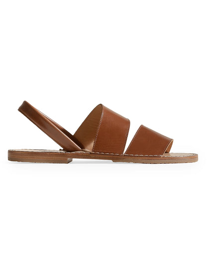 Aloc Asymmetric Leather Slingback Sandals