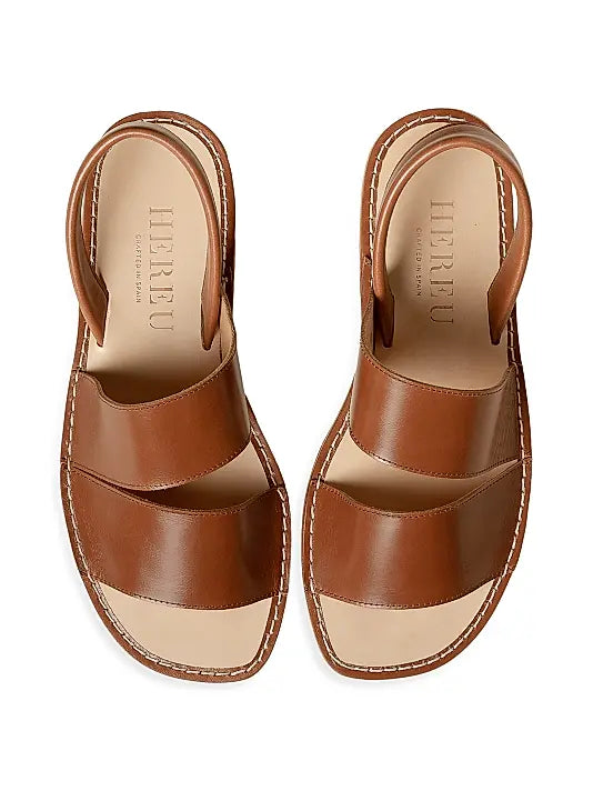 Aloc Asymmetric Leather Slingback Sandals