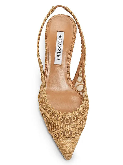Kahlo 50MM Embroidered Slingback Pumps