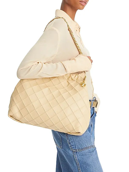 Fleming Quilted Leather Hobo Bag