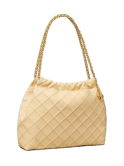 Fleming Quilted Leather Hobo Bag
