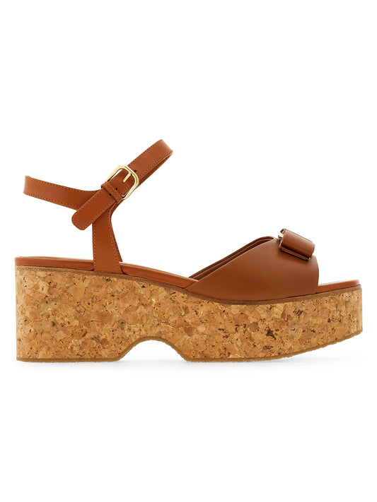 Selna 70MM Leather Wedge Sandals