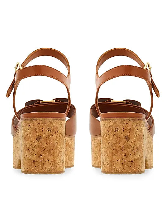 Selna 70MM Leather Wedge Sandals