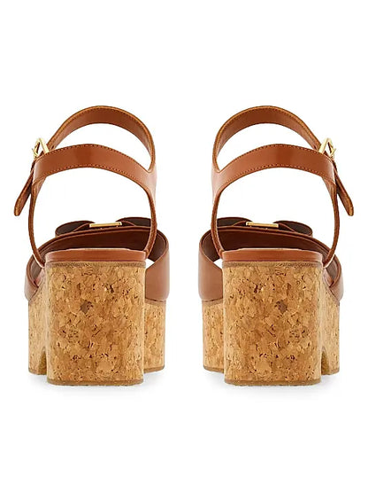 Selna 70MM Leather Wedge Sandals