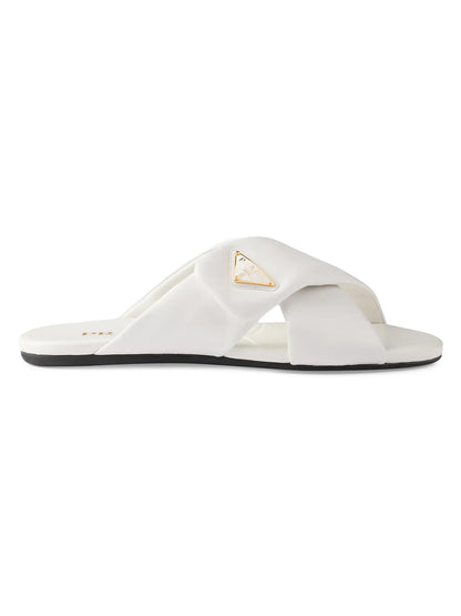 Padded Nappa Leather Slides
