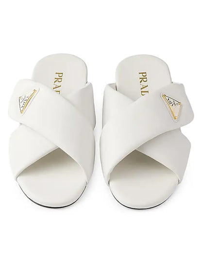 Padded Nappa Leather Slides