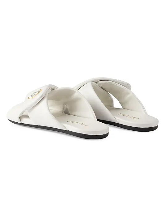 Padded Nappa Leather Slides