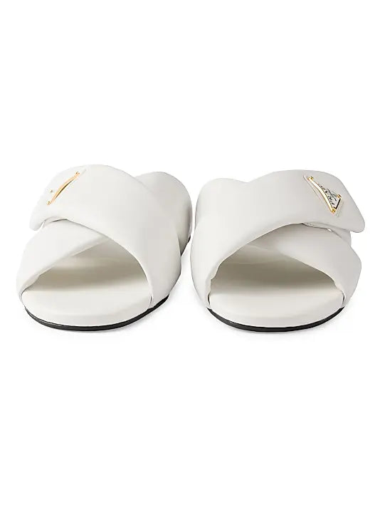 Padded Nappa Leather Slides