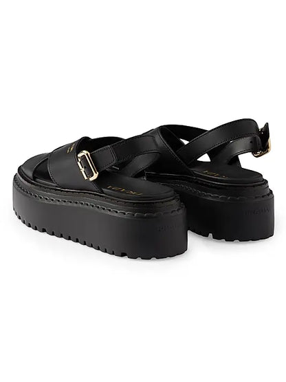 Leather Crisscross Sandals