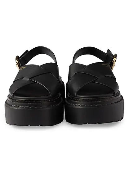 Leather Crisscross Sandals