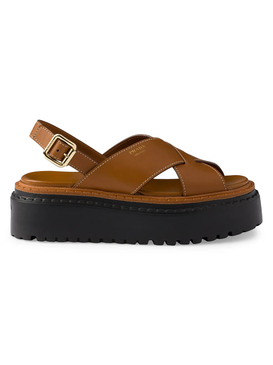 Leather Crisscross Sandals