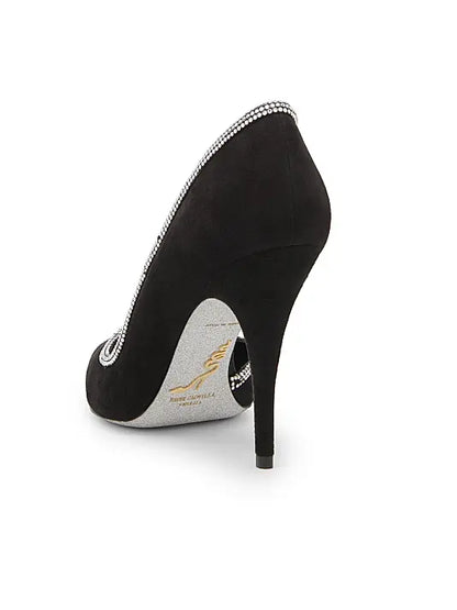 Sky High 100MM Crystal-Embellished Suede Pumps