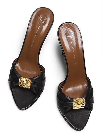 Clandestino 90MM Leather Mules