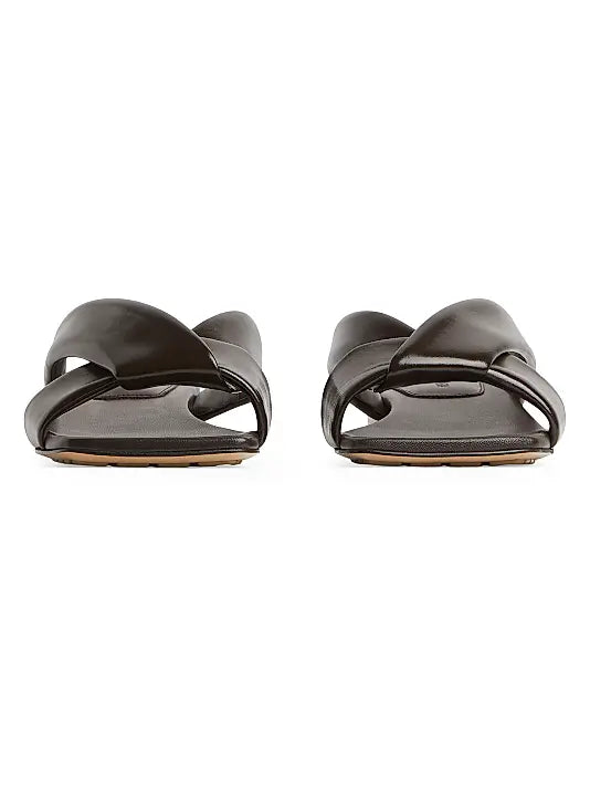 Interwoven Leather Flat Sandals
