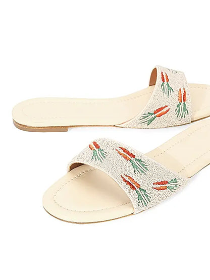 Gracie Beaded Flat Sandals