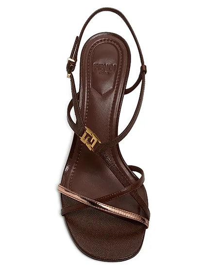 FFold 85MM Leather High-Heel Sandals