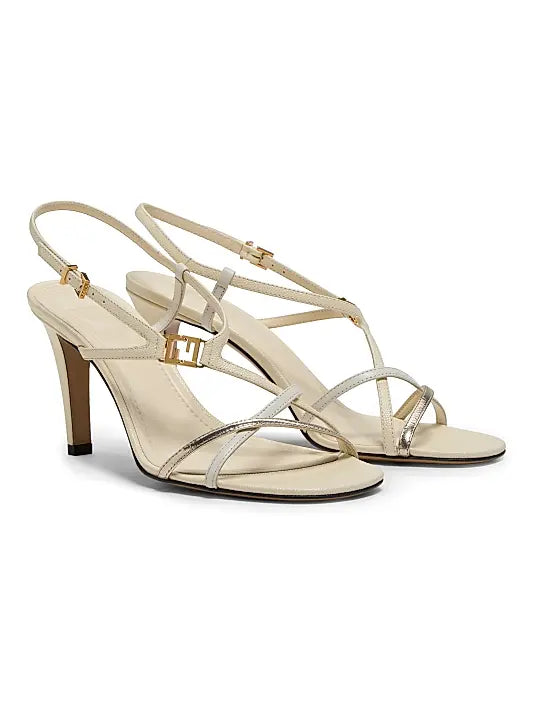 FFold 85MM Leather High-Heel Sandals