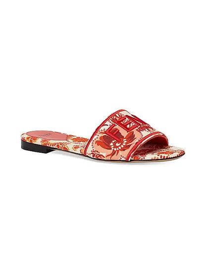 Sunshine Logo Brocade Flat Slides