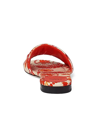 Sunshine Logo Brocade Flat Slides