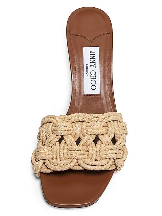 Chara 70MM Crochet Raffia Sandals