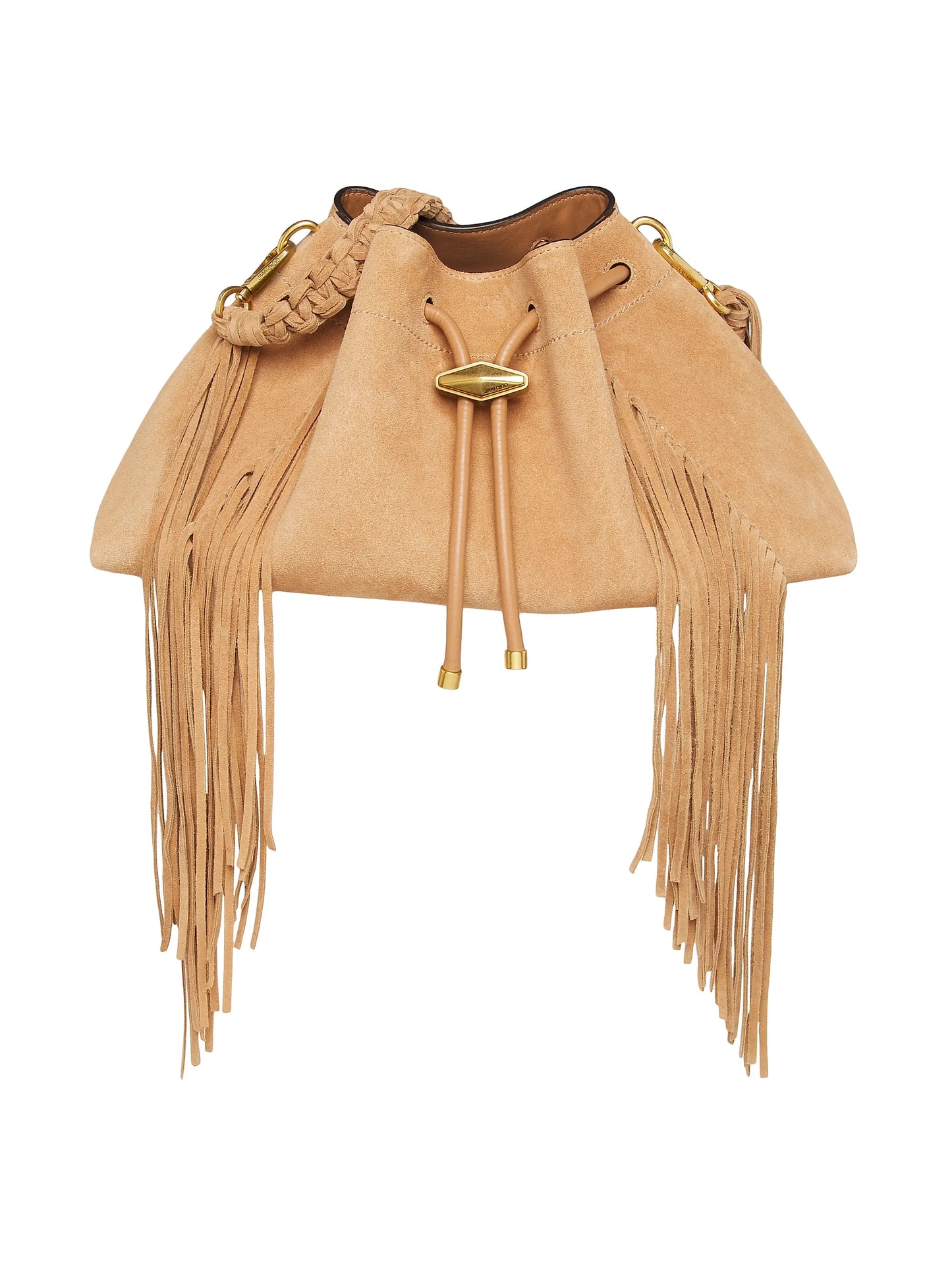 Bon Bon Fringe-Trim Suede Shoulder Bag