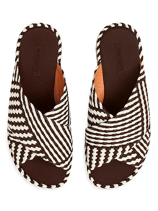 Laguna Striped Geo Platform Sandals