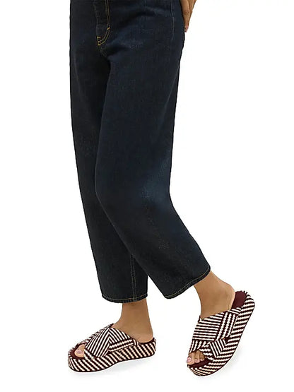 Laguna Striped Geo Platform Sandals