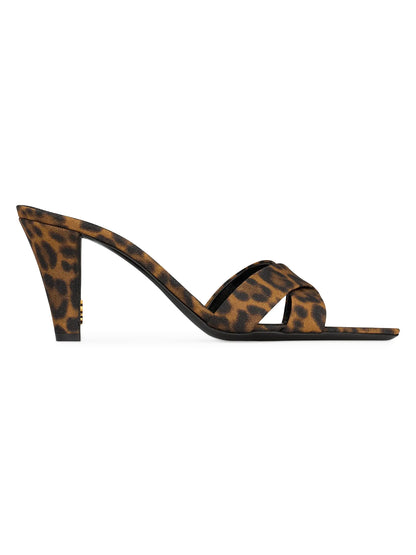 Jill Mules in Leopard Grosgrain