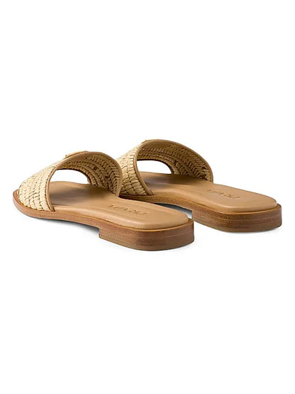 Leather Slides with Crochet Details