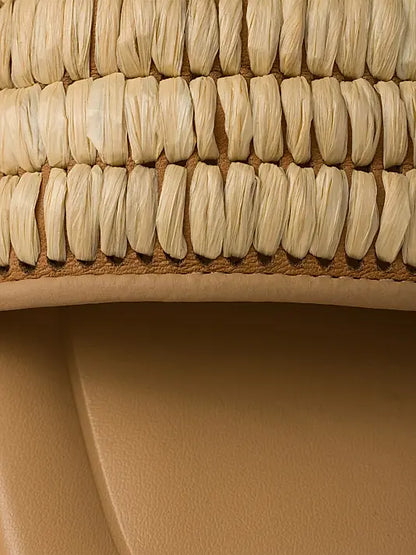 Leather Slides with Crochet Details