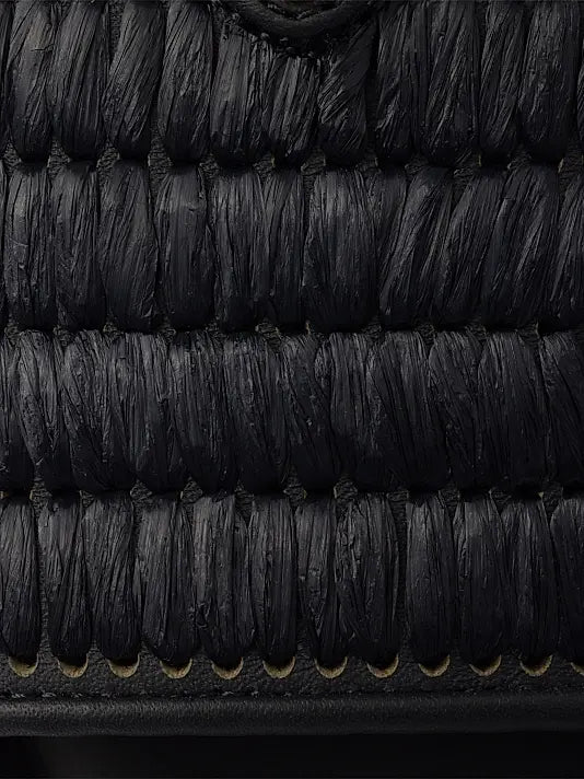 Leather Slides with Crochet Details