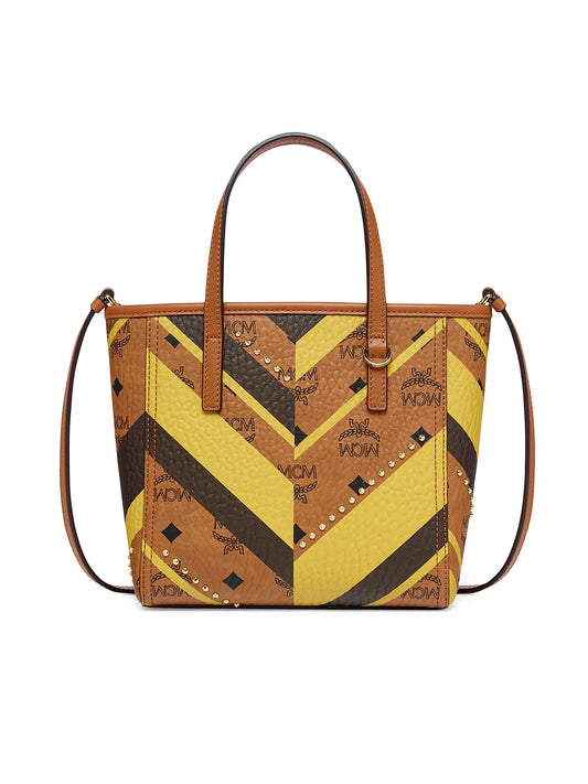 Mini Toni Mega Herringbone Leather Shopper Bag