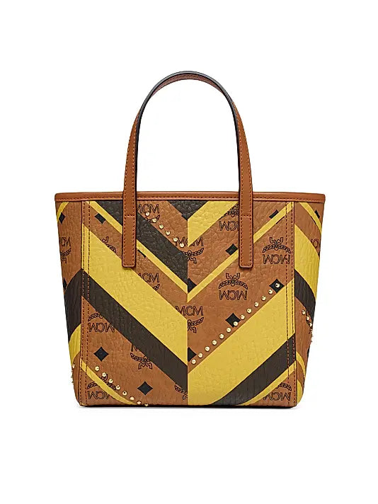 Mini Toni Mega Herringbone Leather Shopper Bag