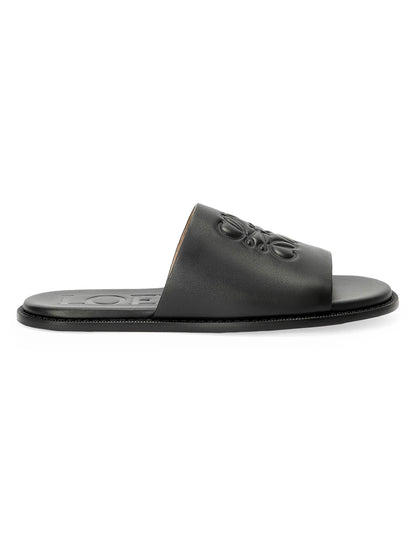 LOEWE x Paula's Ibiza Flex Anagram Leather Slide Sandals