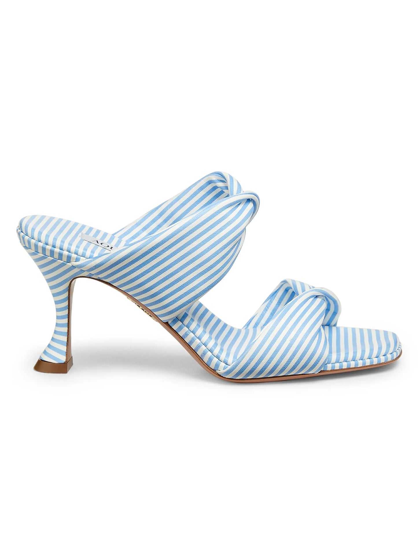 Twist 75MM Striped Leather Mules