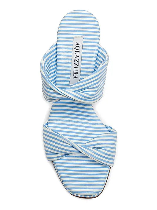 Twist 75MM Striped Leather Mules