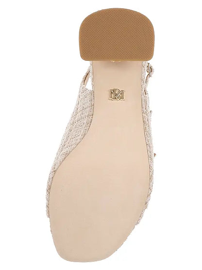 Vella 85MM Tweed Block-Heel Sandals