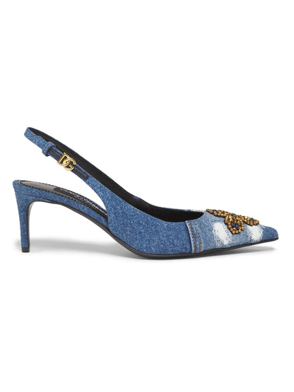 Like A Virgin Denim Slingback Pumps