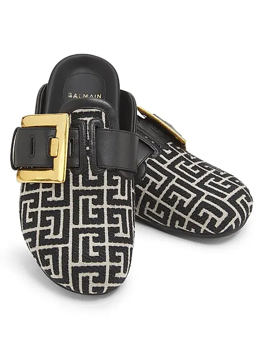 Anthem Monogram Jacquard Mules