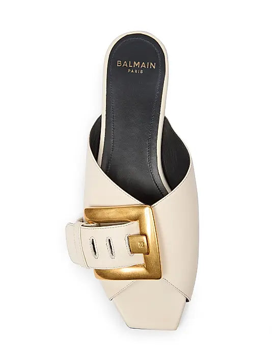 Anthe Buckle-Accented Leather Sandals