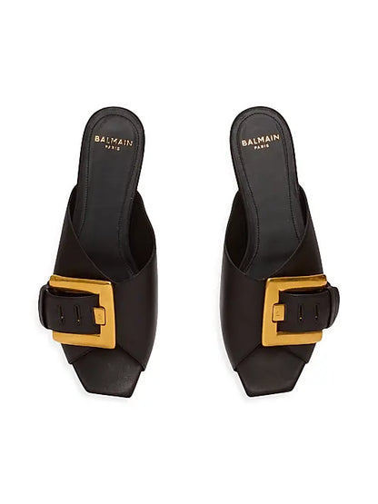 Anthe Buckle-Accented Leather Sandals