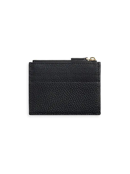 Rockstud Grainy Calfskin Cardholder with Zipper