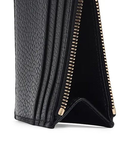 Rockstud Grainy Calfskin Cardholder with Zipper
