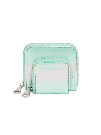 Bowery Leather Double Zip Around Wallet