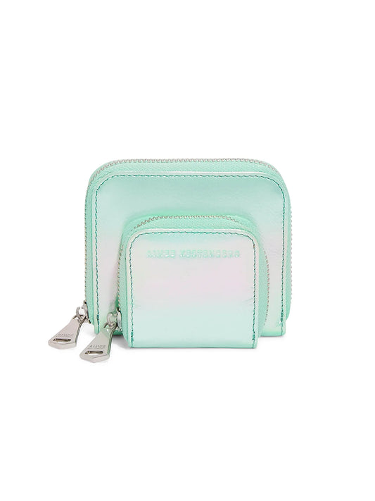 Bowery Leather Double Zip Around Wallet