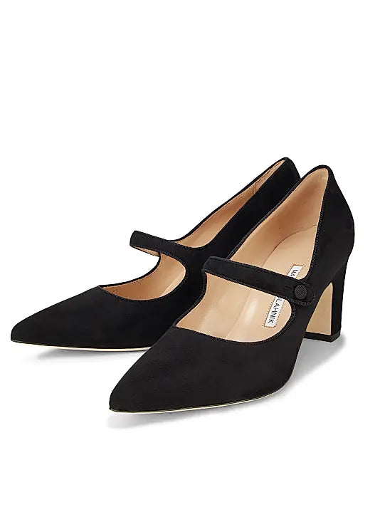 Campariba Suede Block-Heel Pumps