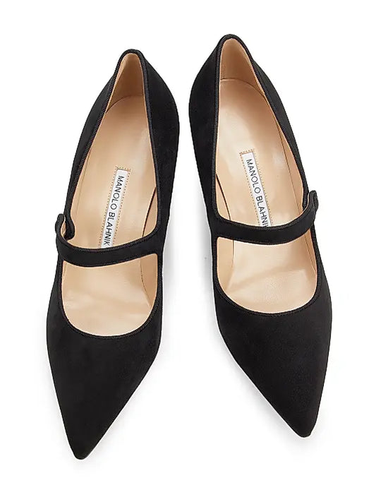 Campariba Suede Block-Heel Pumps